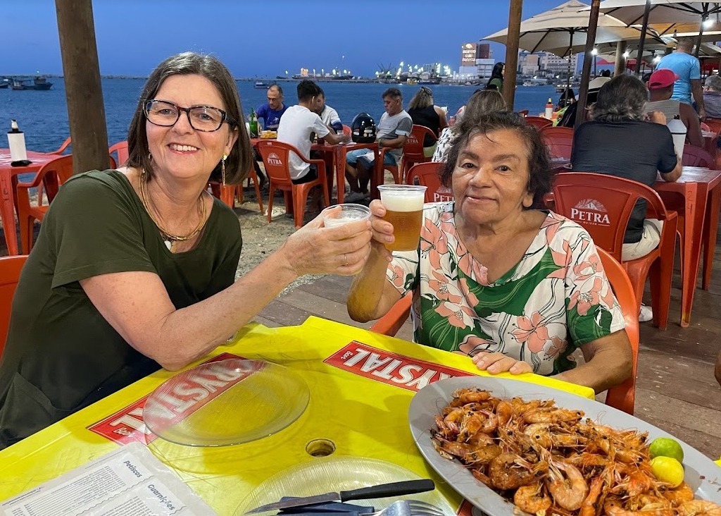 Cecília no mercado dos peixes